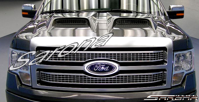 Custom Ford F-150  Truck Hood (2009 - 2014) - $1190.00 (Part #FD-024-HD)